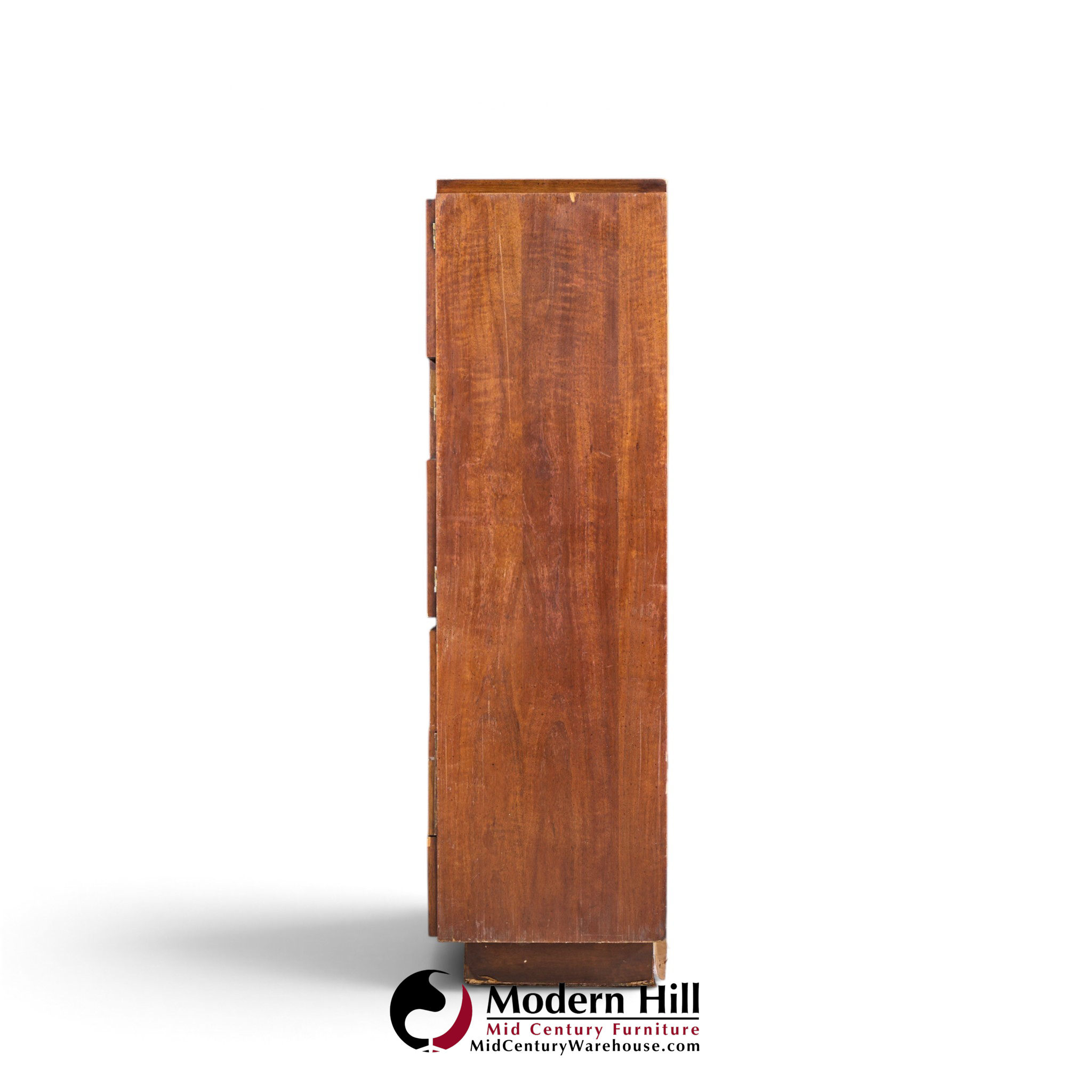 lane staccato brutalist mid century walnut armoire highboy dresser