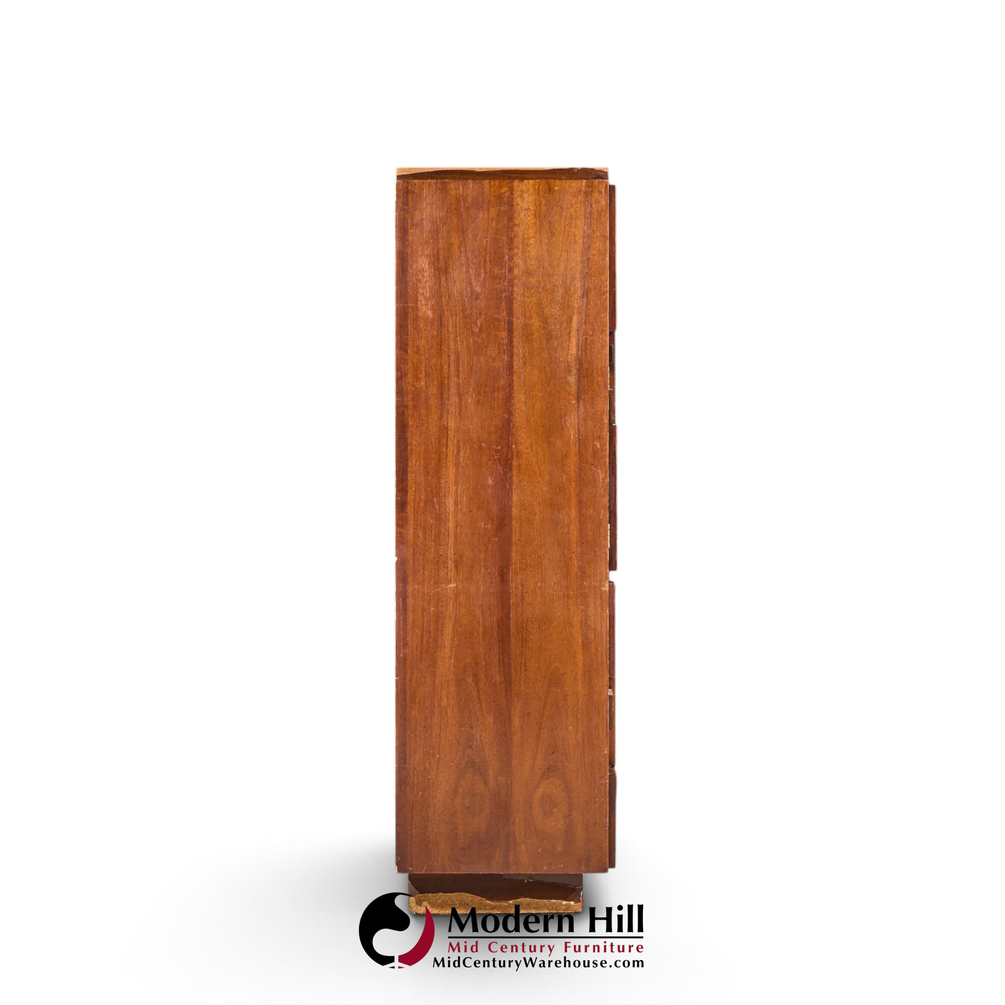 lane staccato brutalist mid century walnut armoire highboy dresser