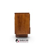 lane staccato brutalist mid century walnut lowboy dresser