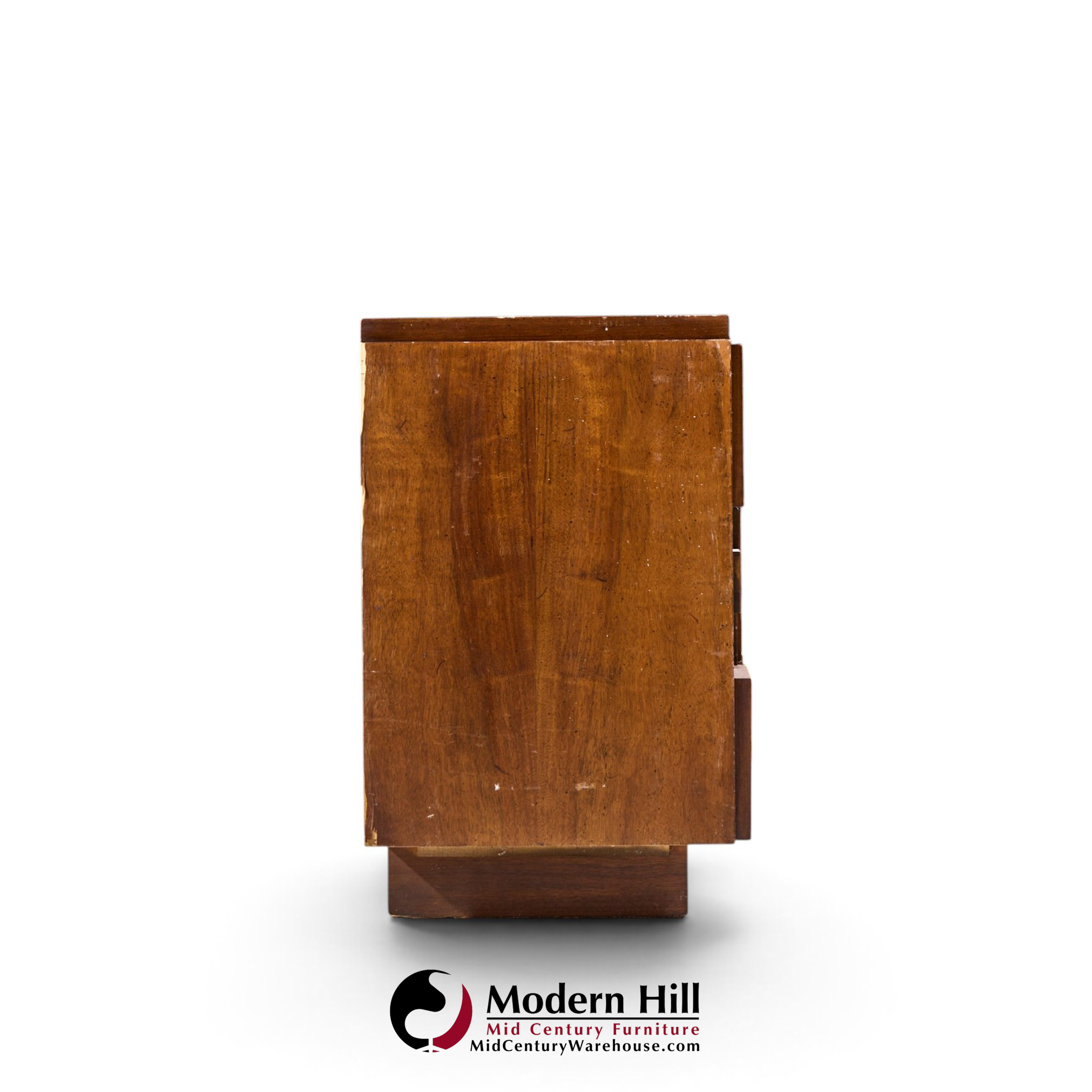 lane staccato brutalist mid century walnut lowboy dresser