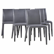 mario bellini for b&b italia vol au vent mid century italian leather dining chairs - set of 6