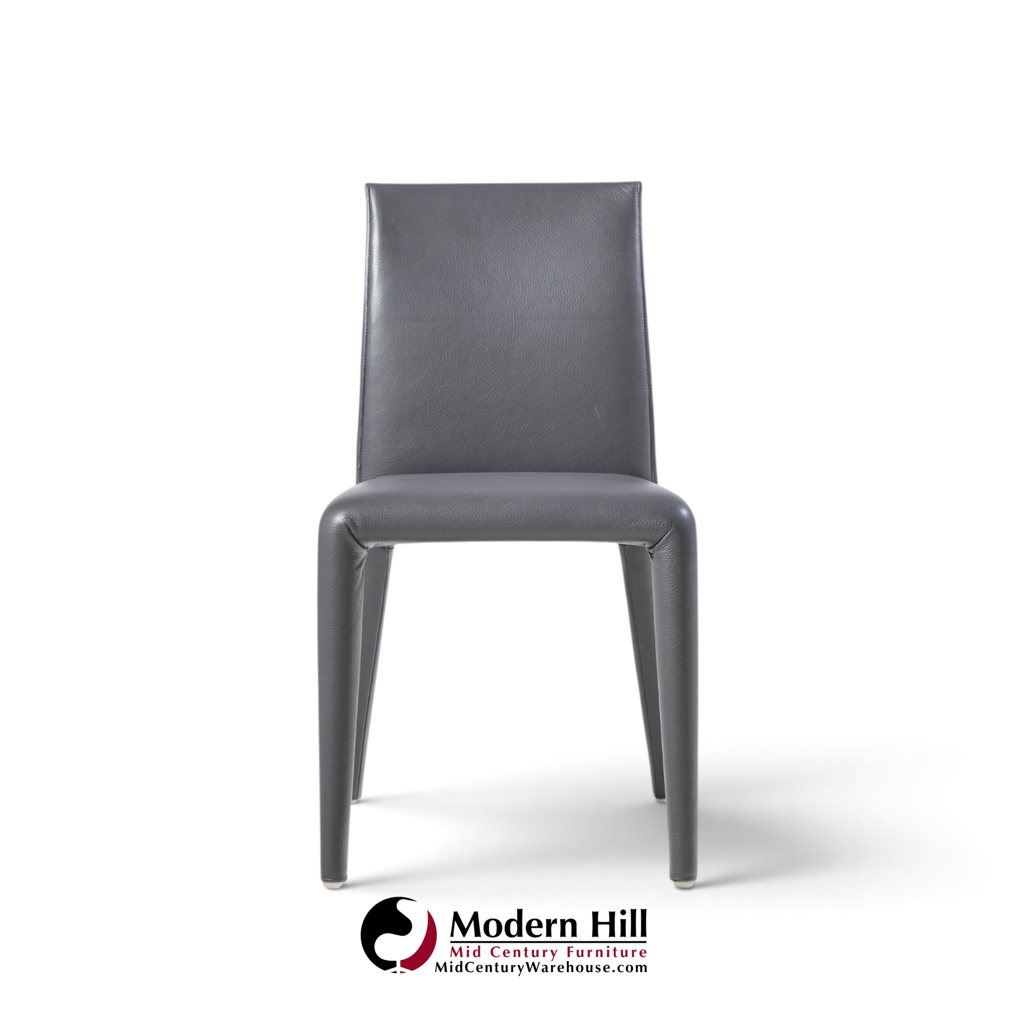 mario bellini for b&b italia vol au vent mid century italian leather dining chairs - set of 6