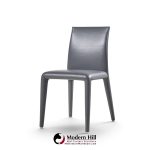 mario bellini for b&b italia vol au vent mid century italian leather dining chairs - set of 6