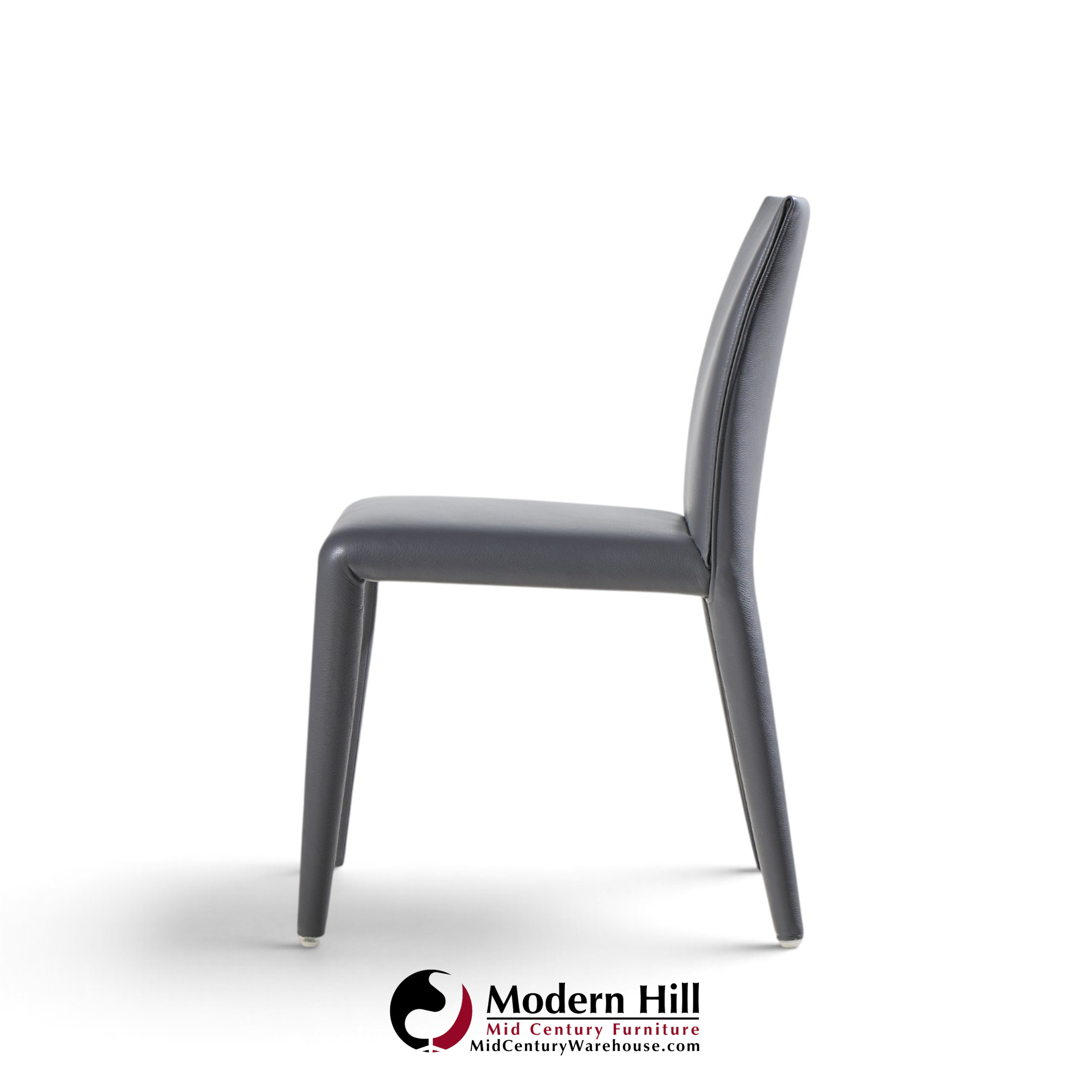 mario bellini for b&b italia vol au vent mid century italian leather dining chairs - set of 6