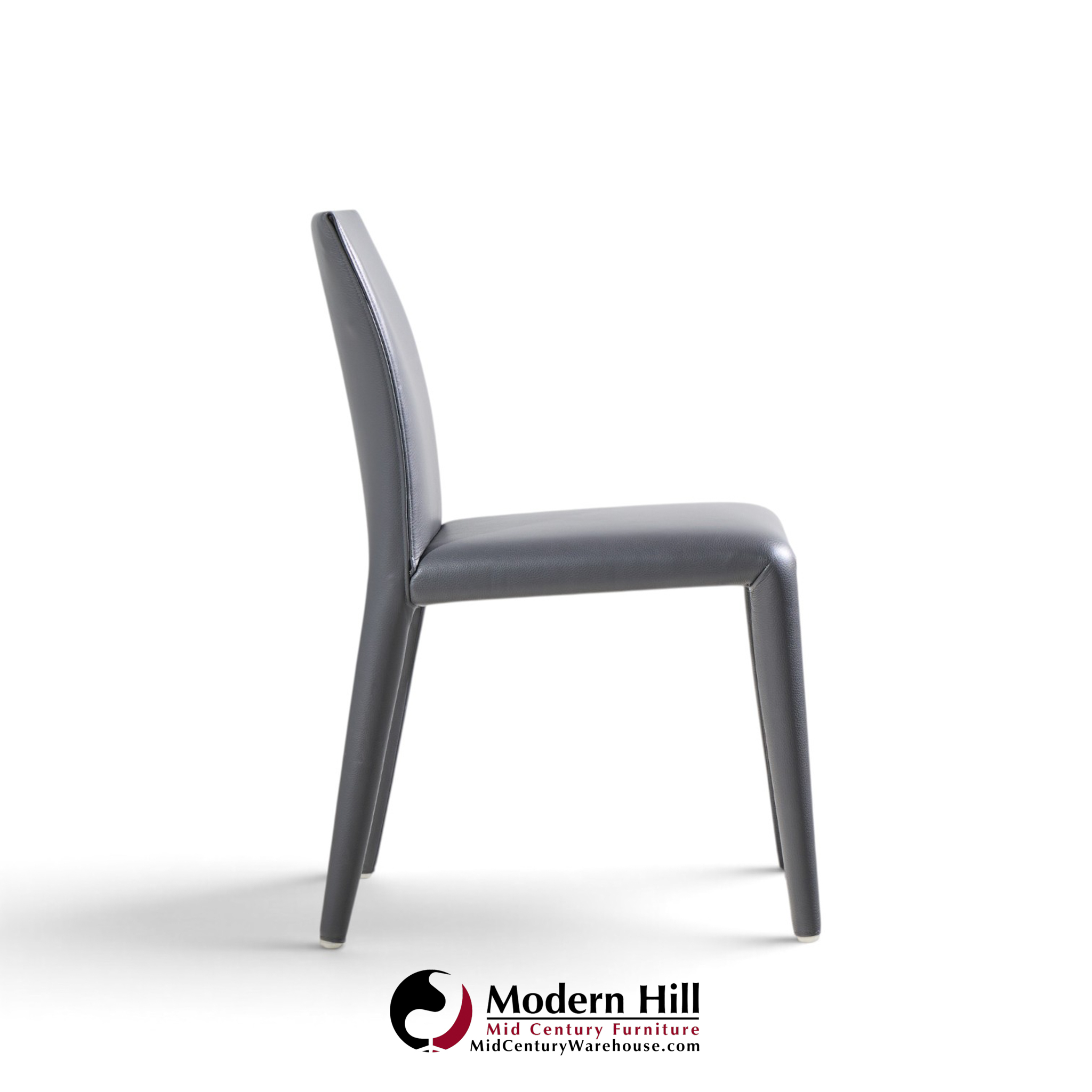 mario bellini for b&b italia vol au vent mid century italian leather dining chairs - set of 6