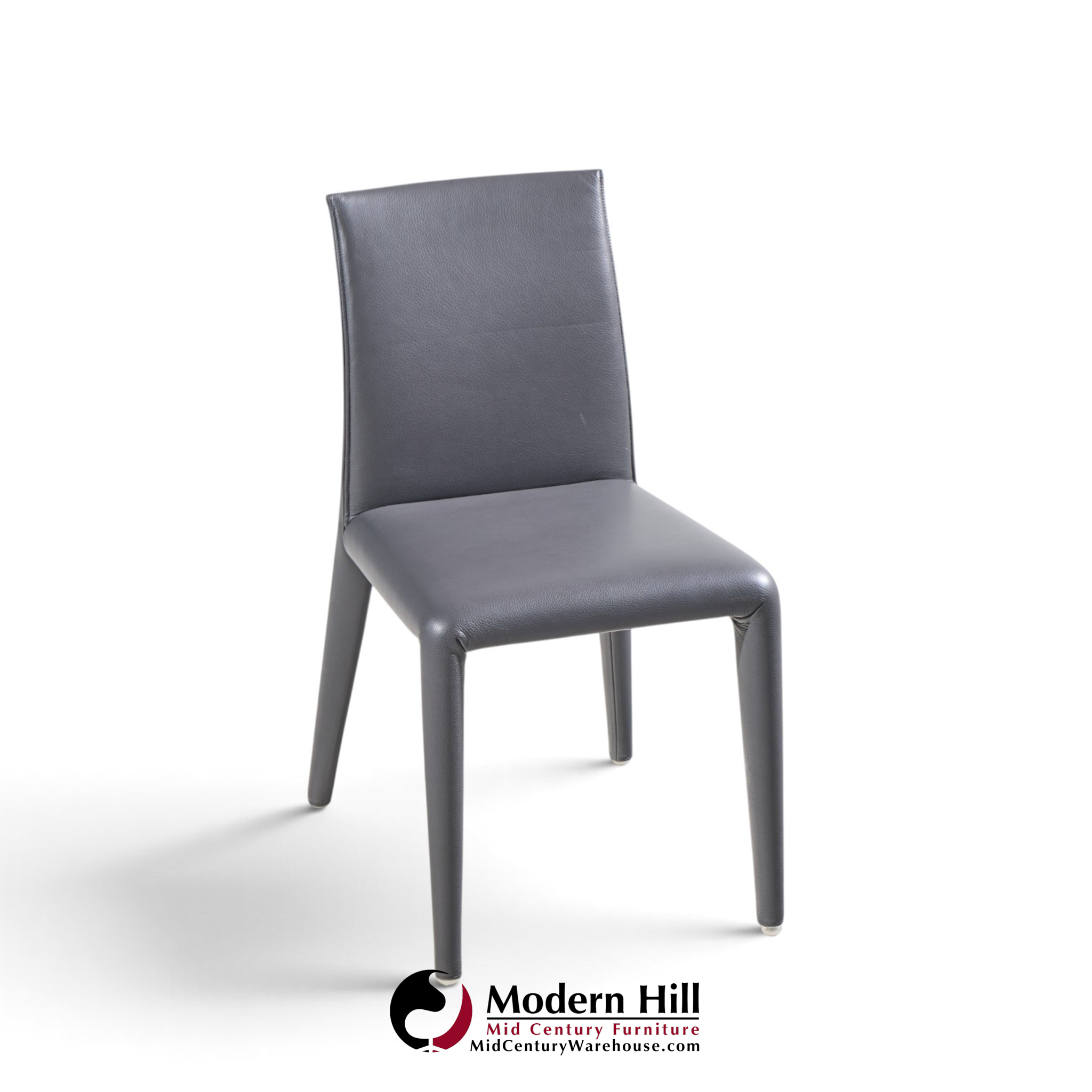 mario bellini for b&b italia vol au vent mid century italian leather dining chairs - set of 6
