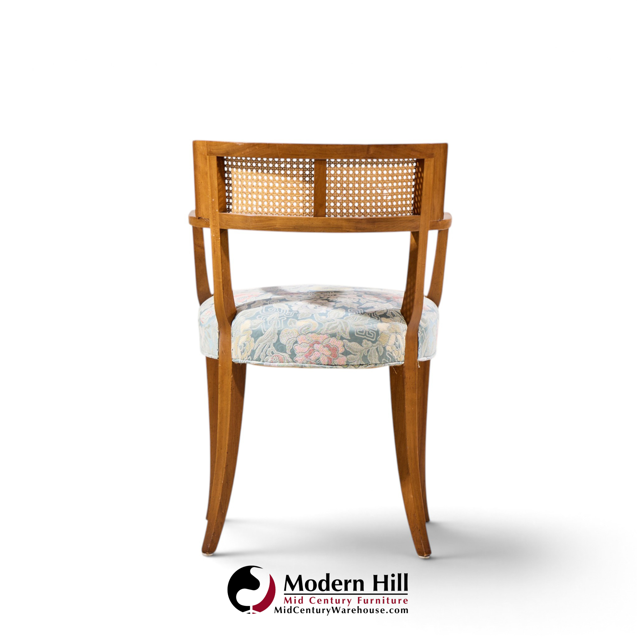 michael taylor for baker klismos mid century cane armed dining chair