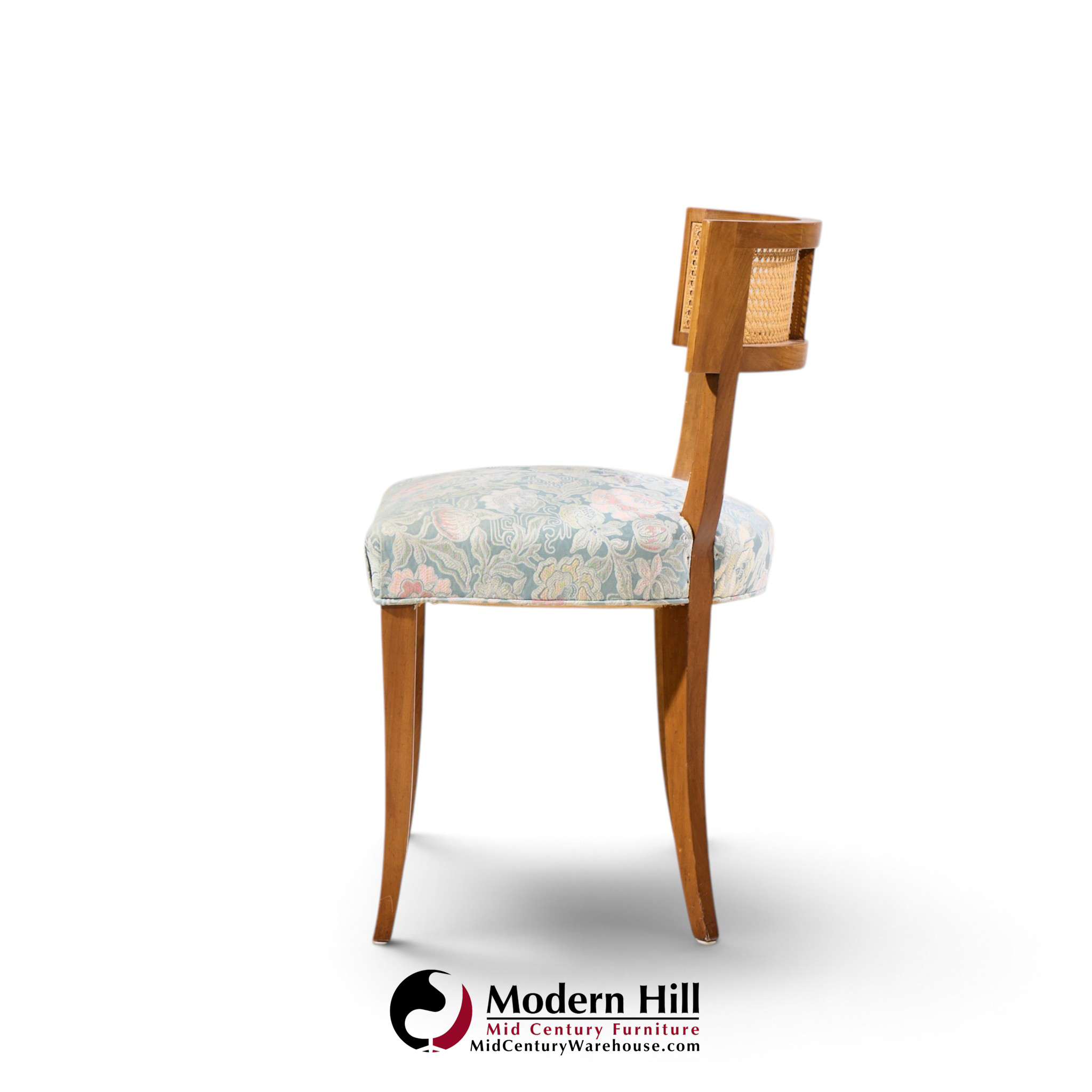 michael taylor for baker klismos mid century cane dining chairs - set of 4