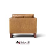 mies van der rohe for knoll mid century walnut and leather lounge chair