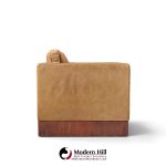mies van der rohe for knoll mid century walnut and leather lounge chair