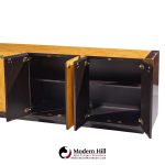 milo baughman style century mid century burlwood credenza