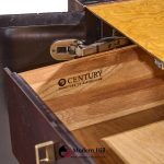 milo baughman style century mid century burlwood credenza