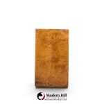 milo baughman style mid century burlwood console table
