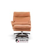 milo baughman for directional mid century swivel lounge chair with ottoman