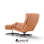 milo baughman for directional mid century swivel lounge chair with ottoman