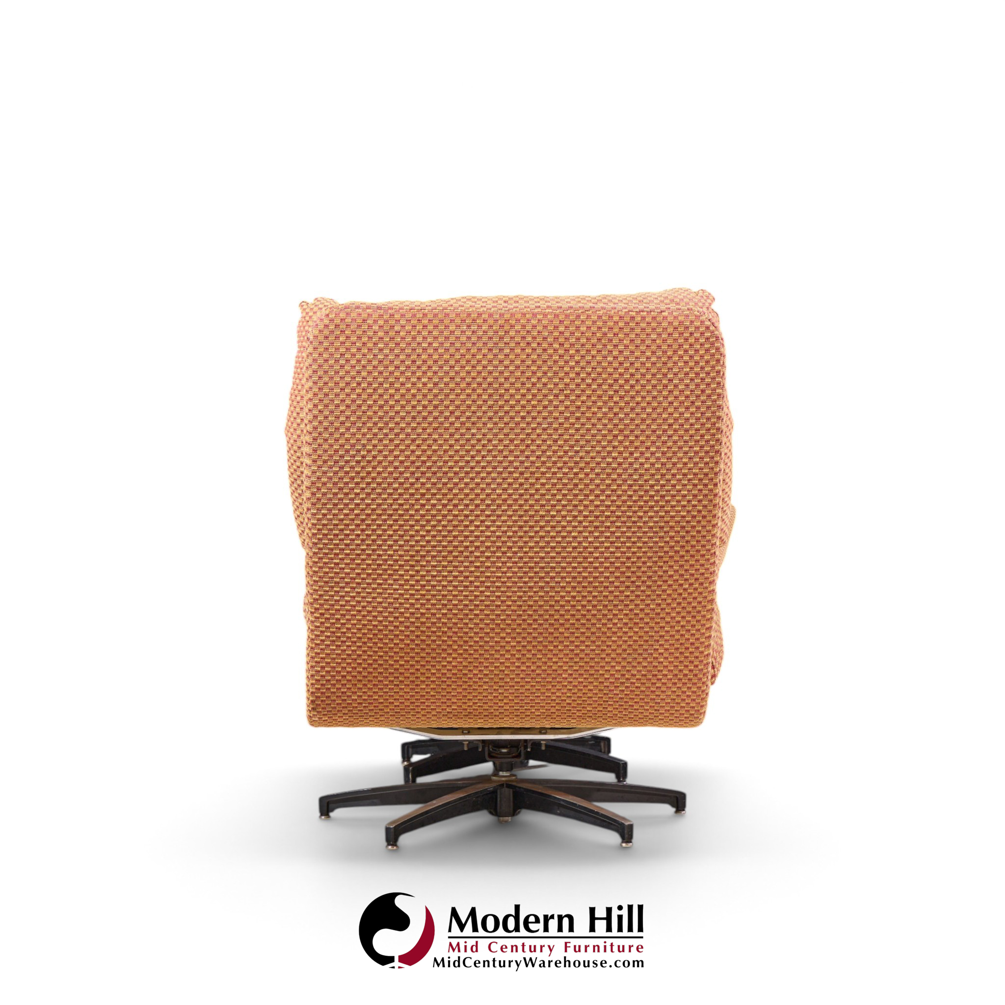 milo baughman for directional mid century swivel lounge chair with ottoman