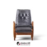 milo baughman for james inc. mid century reclining lounge chair with ottoman