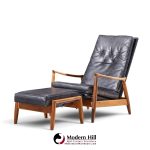 milo baughman for james inc. mid century reclining lounge chair with ottoman