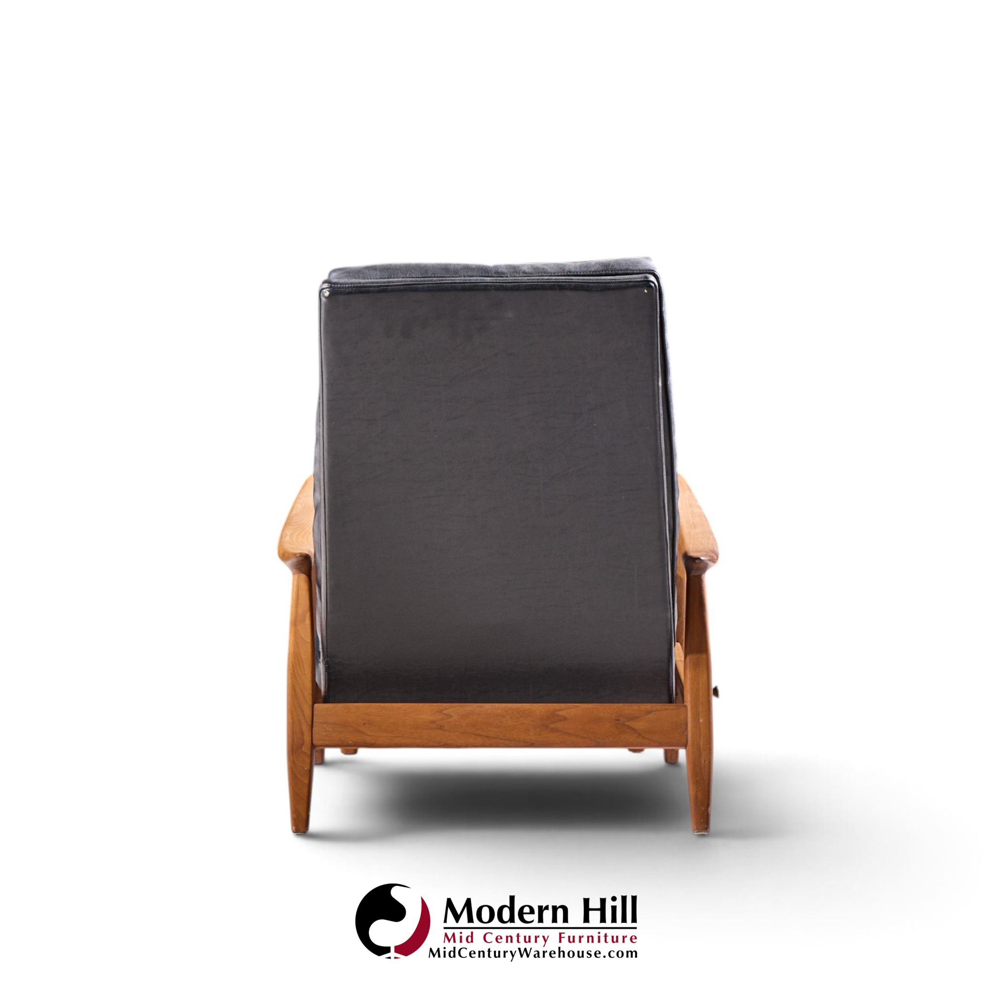 milo baughman for james inc. mid century reclining lounge chair with ottoman