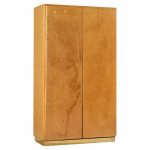 milo baughman for thayer coggin mid century birdseye maple and brass armoire dresser