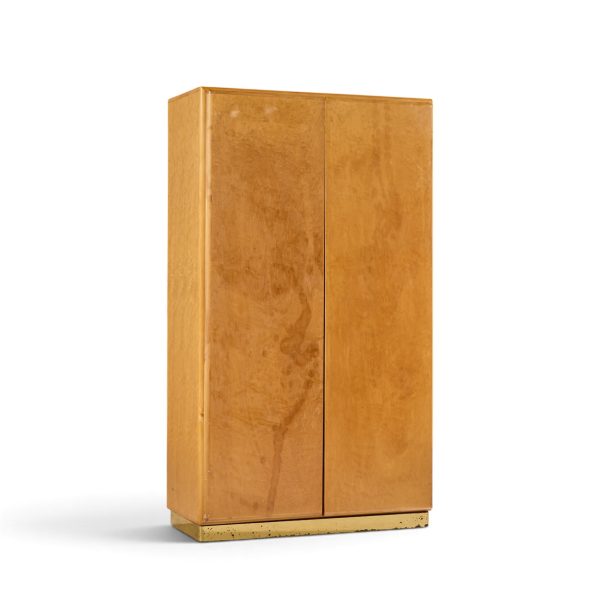 milo baughman for thayer coggin mid century birdseye maple and brass armoire dresser
