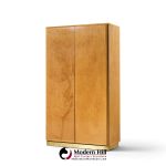 milo baughman for thayer coggin mid century birdseye maple and brass armoire dresser