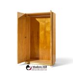 milo baughman for thayer coggin mid century birdseye maple and brass armoire dresser
