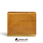 milo baughman for thayer coggin mid century birdseye maple and brass chest of drawers dresser