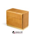 milo baughman for thayer coggin mid century birdseye maple and brass chest of drawers dresser