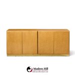 milo baughman for thayer coggin mid century birdseye maple and brass credenza