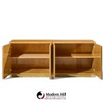 milo baughman for thayer coggin mid century birdseye maple and brass credenza