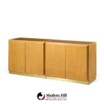 milo baughman for thayer coggin mid century birdseye maple and brass credenza