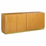 milo baughman for thayer coggin mid century birdseye maple and brass credenza