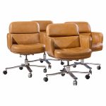 nicos zographos mid century desk chairs - set of 4