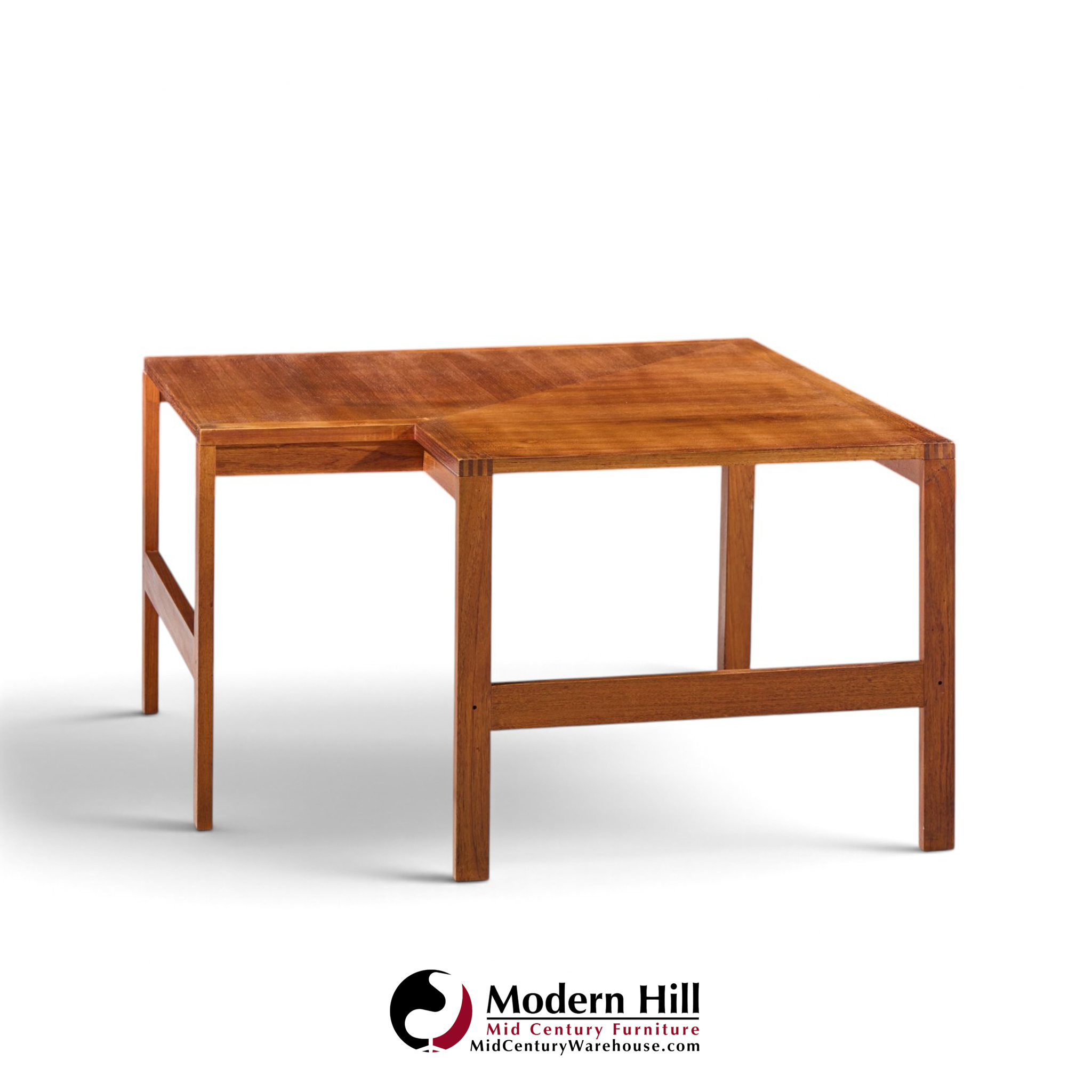 ole knudsen & torben lind for france & son mid century danish teak corner coffee end table