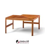 ole knudsen & torben lind for france & son mid century danish teak corner coffee end table
