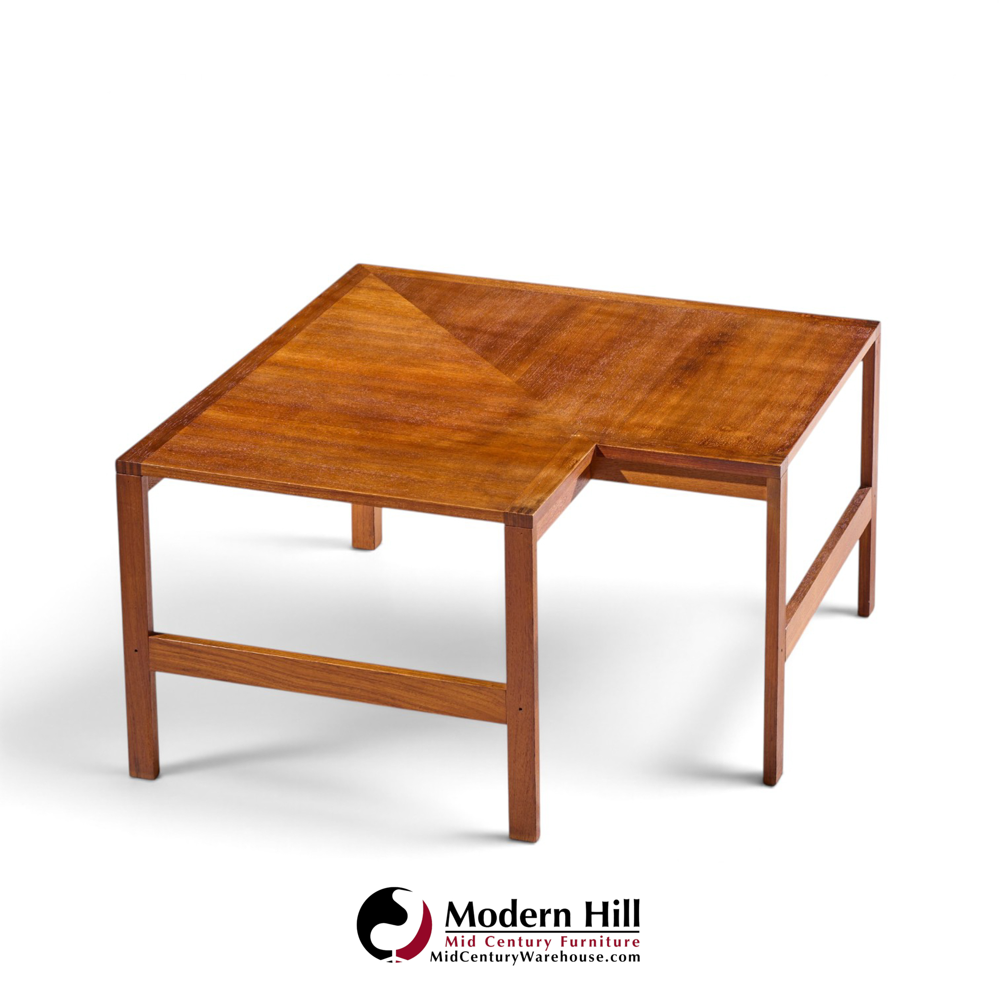 ole knudsen & torben lind for france & son mid century danish teak corner coffee end table
