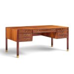 ole wanscher for aj iversen mid century danish rosewood and brass desk