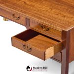 ole wanscher for aj iversen mid century danish rosewood and brass desk