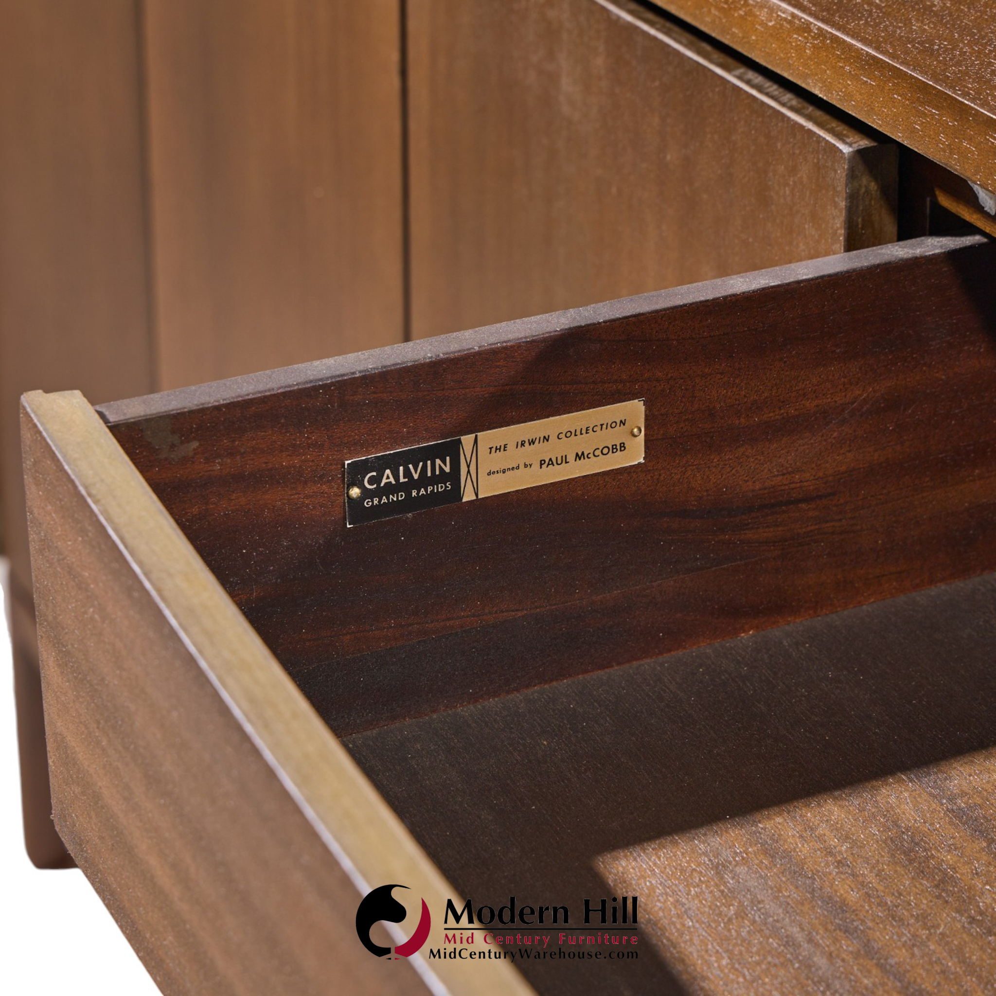 paul mccobb for calvin mid century mahogany credenza