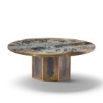 philip and kelvin laverne mid century chan bronze coffee table