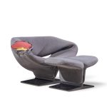 pierre paulin for artifort mid century ribbon chair and ottoman