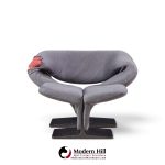 pierre paulin for artifort mid century ribbon chair and ottoman