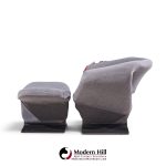 pierre paulin for artifort mid century ribbon chair and ottoman