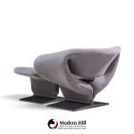 pierre paulin for artifort mid century ribbon chair and ottoman