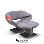 pierre paulin for artifort mid century ribbon chair and ottoman
