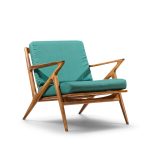 poul jensen for selig mid century walnut z lounge chairs