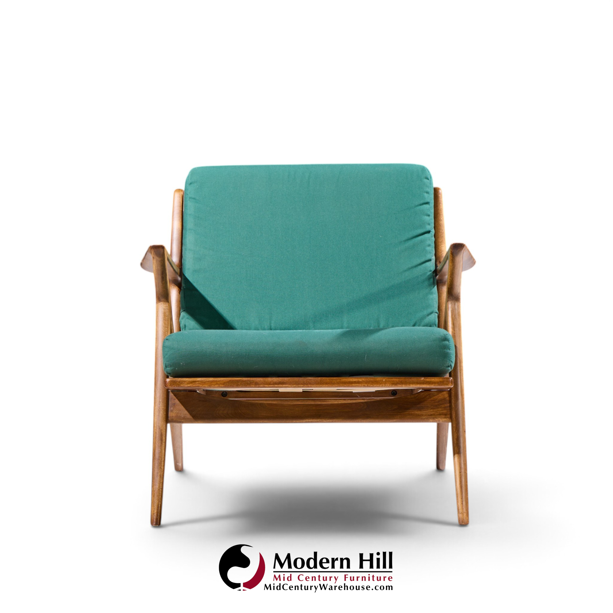 poul jensen for selig mid century walnut z lounge chairs