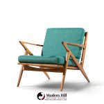 poul jensen for selig mid century walnut z lounge chairs