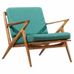 poul jensen for selig mid century walnut z lounge chairs